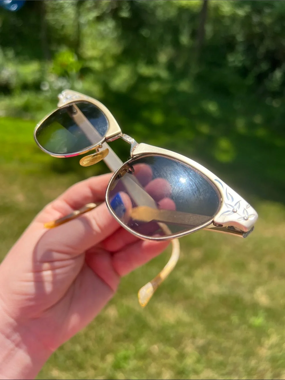 Vintage Artcraft Gold Filled and Aluminum Cat Eye Glasses